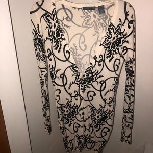 Beautiful black and white sweater dress